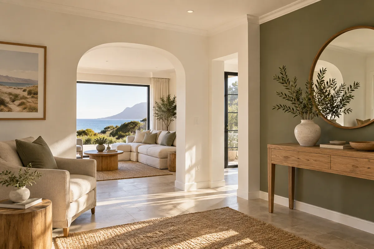Freshly painted residential interior